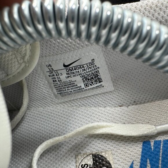 Size 13 Nike Cortez Lace Up White Black Photo Blue 2023 Sneaker Shoes DM4044-100 - Picture 11 of 11